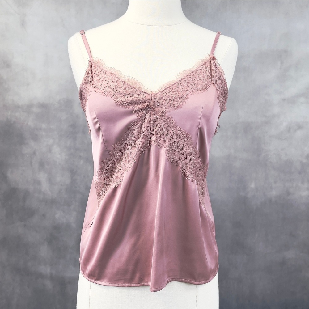 Love Tree Babydoll Cami Tank Top Women Small Pink Soft Girl Coquette Indie Y2K